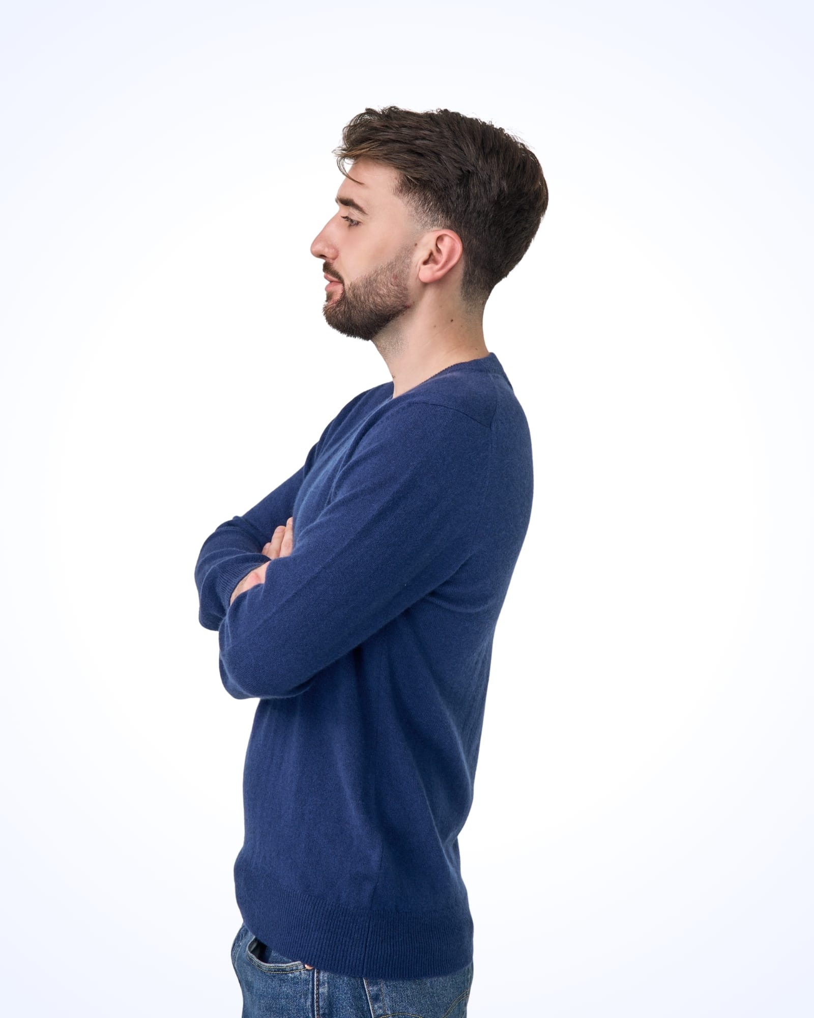 cashmere blue sweater in norway - vinterlyn pure cashmere