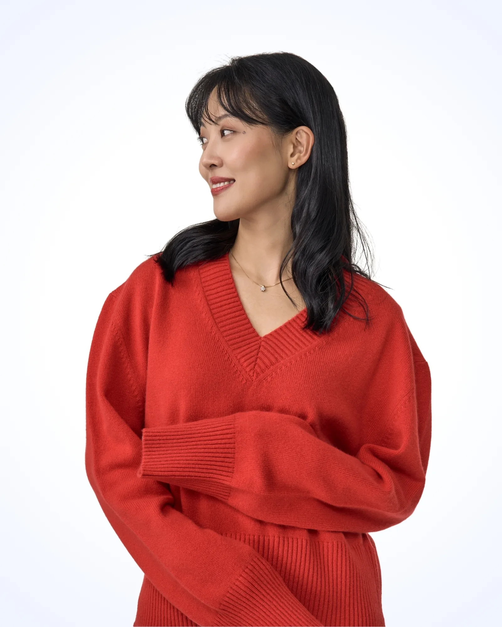 Cashmere Nordic V-Neck Sweater - Vinterlyn Pure Cashmere