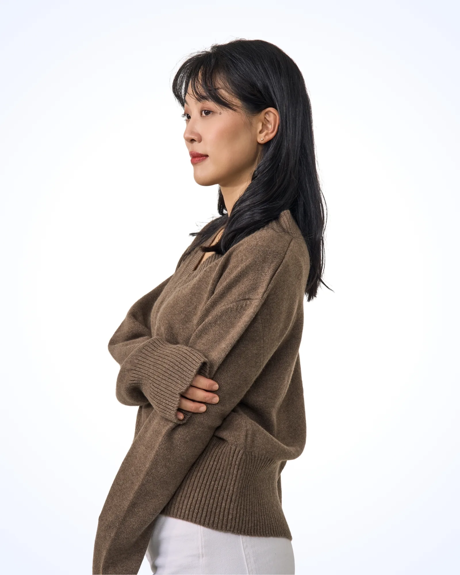Cashmere Nordic V-Neck Sweater - Vinterlyn Pure Cashmere