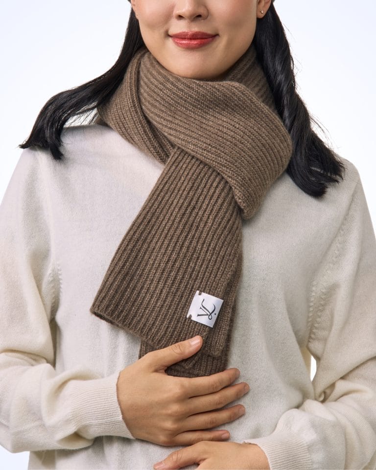 cashmere brown color muffler in norway